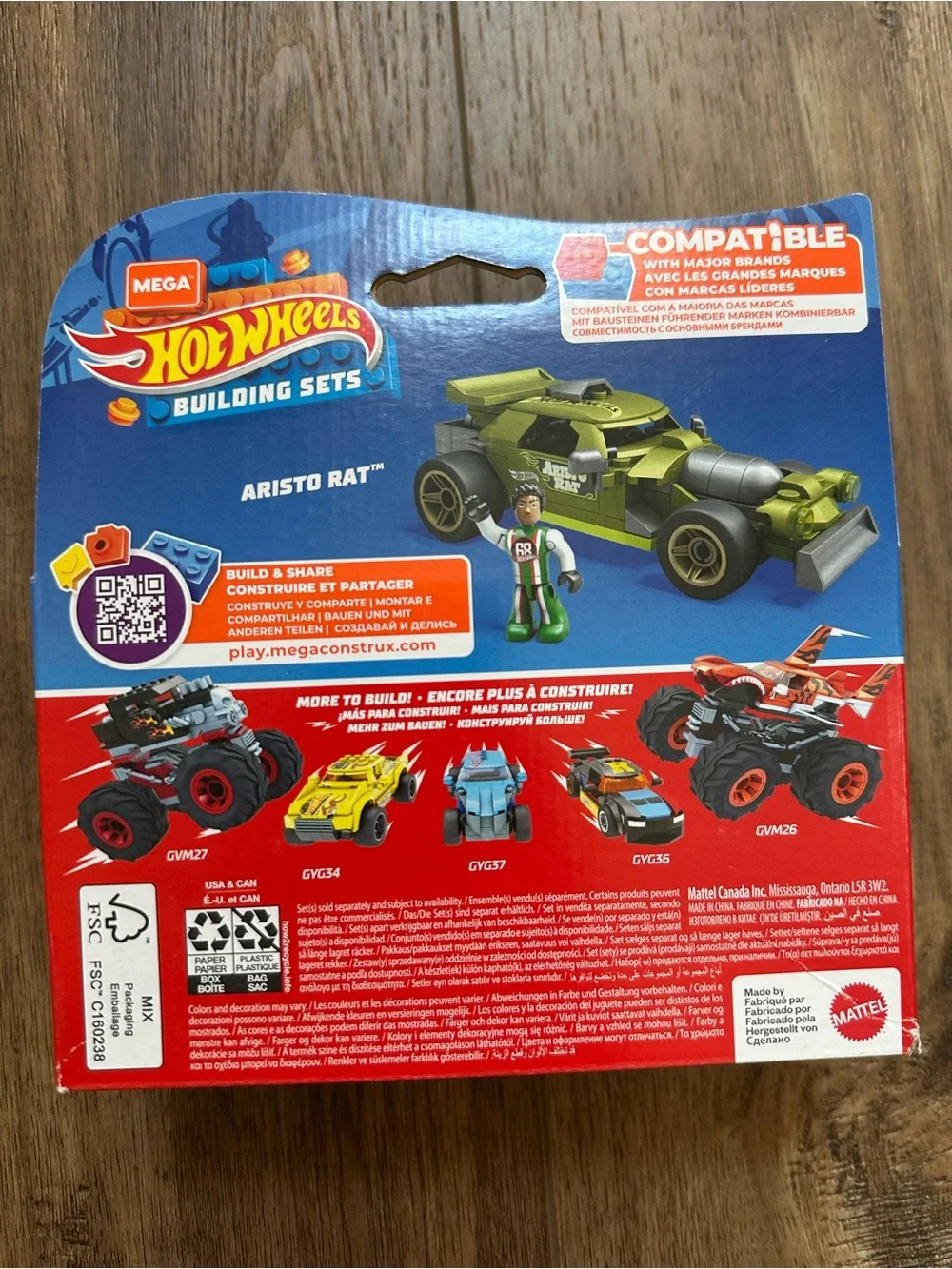 NEW! Hot Wheels Building Set, Aristo Rat, Ages 5+, 93pcs.,Collector, Gift, GYG35